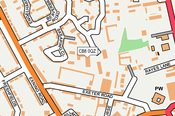 CB8 0QZ map - OS OpenMap – Local (Ordnance Survey) CB8 0QZ map - OS OpenMap – Local (Ordnance Survey)