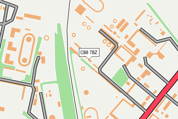 CB8 7BZ map - OS OpenMap – Local (Ordnance Survey) CB8 7BZ map - OS OpenMap – Local (Ordnance Survey)