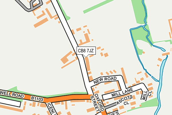 CB8 7JZ map - OS OpenMap – Local (Ordnance Survey) CB8 7JZ map - OS OpenMap – Local (Ordnance Survey)