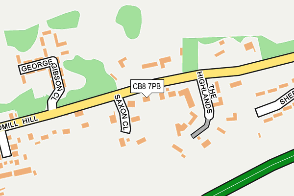 CB8 7PB map - OS OpenMap – Local (Ordnance Survey) CB8 7PB map - OS OpenMap – Local (Ordnance Survey)