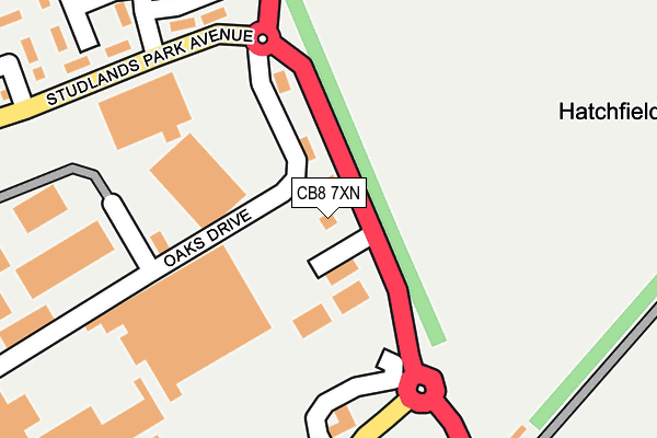 CB8 7XN map - OS OpenMap – Local (Ordnance Survey) CB8 7XN map - OS OpenMap – Local (Ordnance Survey)