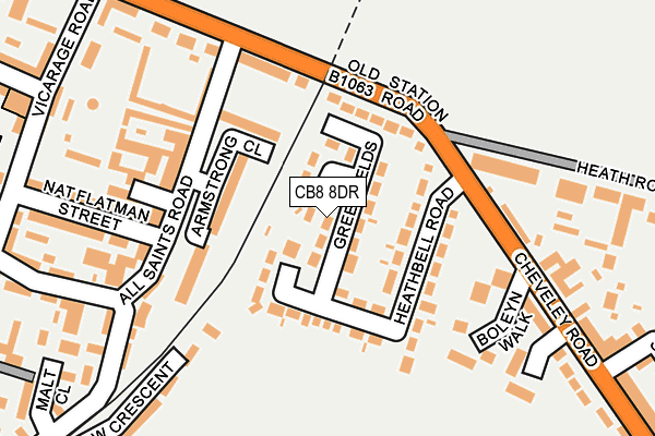 CB8 8DR map - OS OpenMap – Local (Ordnance Survey) CB8 8DR map - OS OpenMap – Local (Ordnance Survey)
