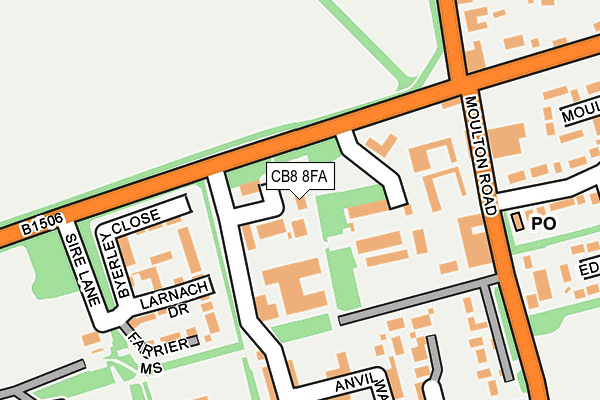 CB8 8FA map - OS OpenMap – Local (Ordnance Survey) CB8 8FA map - OS OpenMap – Local (Ordnance Survey)