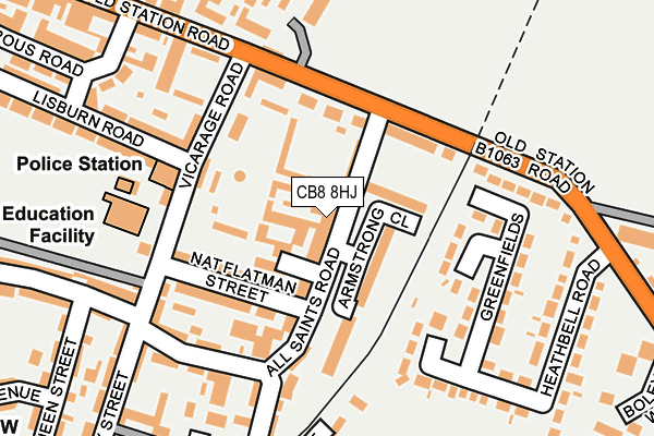 CB8 8HJ map - OS OpenMap – Local (Ordnance Survey) CB8 8HJ map - OS OpenMap – Local (Ordnance Survey)