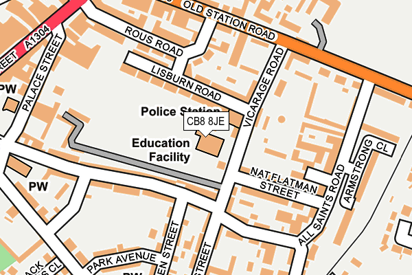 CB8 8JE map - OS OpenMap – Local (Ordnance Survey) CB8 8JE map - OS OpenMap – Local (Ordnance Survey)
