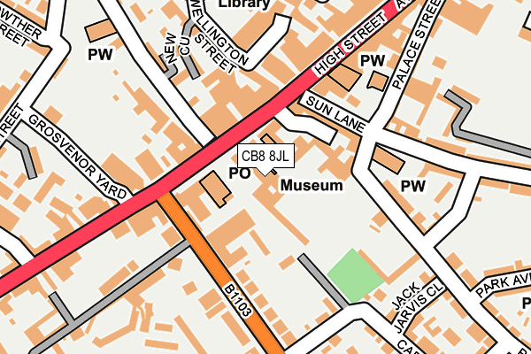 CB8 8JL map - OS OpenMap – Local (Ordnance Survey) CB8 8JL map - OS OpenMap – Local (Ordnance Survey)
