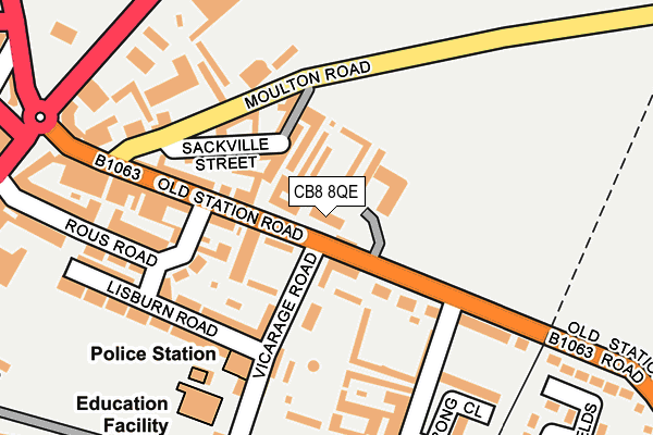 CB8 8QE map - OS OpenMap – Local (Ordnance Survey) CB8 8QE map - OS OpenMap – Local (Ordnance Survey)