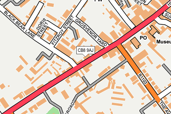 CB8 9AJ map - OS OpenMap – Local (Ordnance Survey) CB8 9AJ map - OS OpenMap – Local (Ordnance Survey)