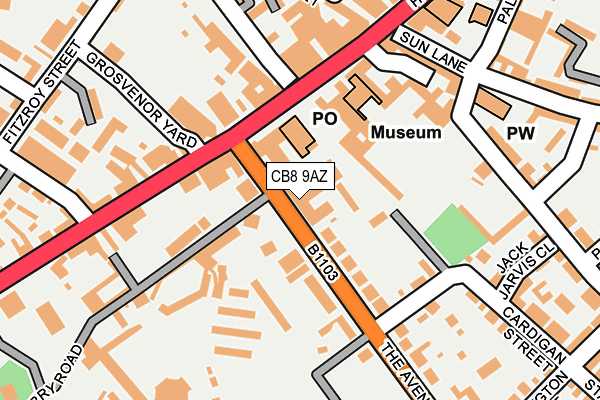 CB8 9AZ map - OS OpenMap – Local (Ordnance Survey) CB8 9AZ map - OS OpenMap – Local (Ordnance Survey)