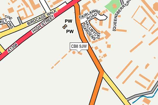 CB8 9JW map - OS OpenMap – Local (Ordnance Survey) CB8 9JW map - OS OpenMap – Local (Ordnance Survey)