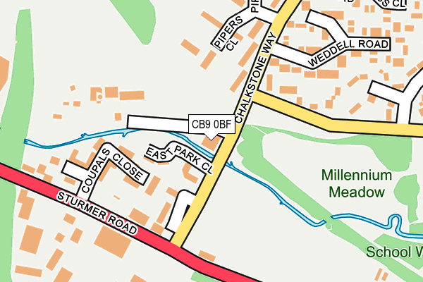 CB9 0BF map - OS OpenMap – Local (Ordnance Survey) CB9 0BF map - OS OpenMap – Local (Ordnance Survey)