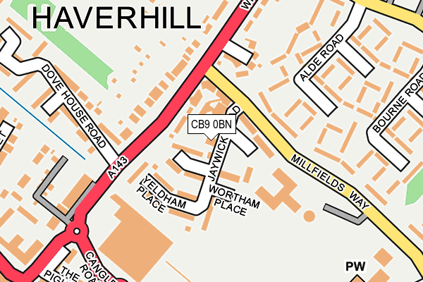 CB9 0BN map - OS OpenMap – Local (Ordnance Survey) CB9 0BN map - OS OpenMap – Local (Ordnance Survey)