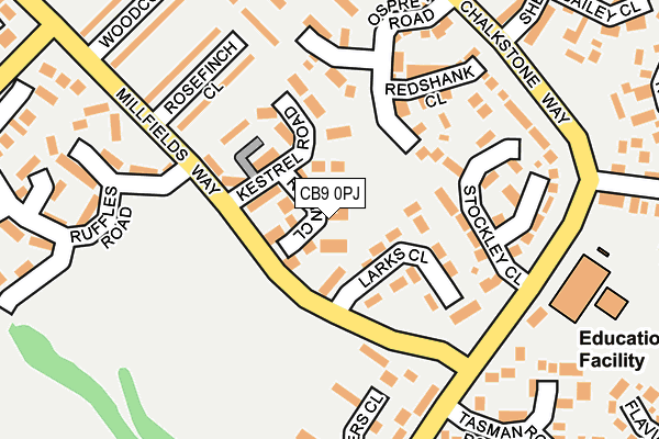 CB9 0PJ map - OS OpenMap – Local (Ordnance Survey) CB9 0PJ map - OS OpenMap – Local (Ordnance Survey)