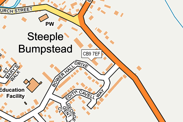 CB9 7EF map - OS OpenMap – Local (Ordnance Survey) CB9 7EF map - OS OpenMap – Local (Ordnance Survey)