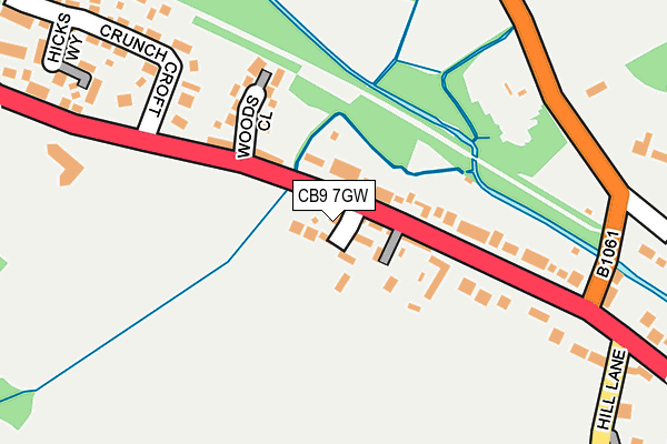 CB9 7GW map - OS OpenMap – Local (Ordnance Survey) CB9 7GW map - OS OpenMap – Local (Ordnance Survey)