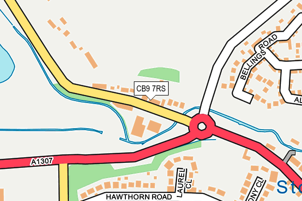 CB9 7RS map - OS OpenMap – Local (Ordnance Survey) CB9 7RS map - OS OpenMap – Local (Ordnance Survey)