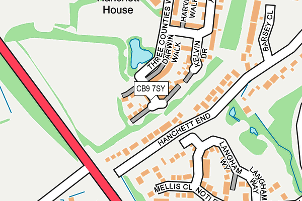 CB9 7SY map - OS OpenMap – Local (Ordnance Survey) CB9 7SY map - OS OpenMap – Local (Ordnance Survey)
