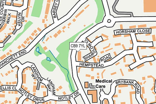CB9 7YL map - OS OpenMap – Local (Ordnance Survey) CB9 7YL map - OS OpenMap – Local (Ordnance Survey)