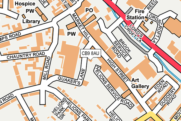 CB9 8AU map - OS OpenMap – Local (Ordnance Survey) CB9 8AU map - OS OpenMap – Local (Ordnance Survey)