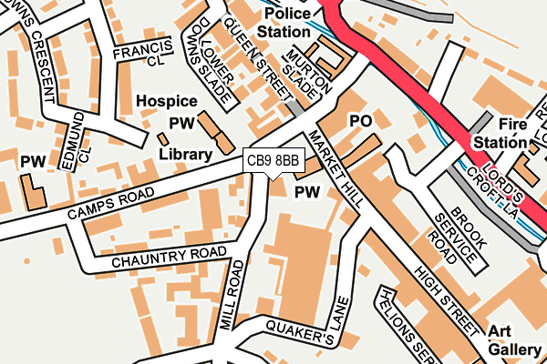 CB9 8BB map - OS OpenMap – Local (Ordnance Survey) CB9 8BB map - OS OpenMap – Local (Ordnance Survey)