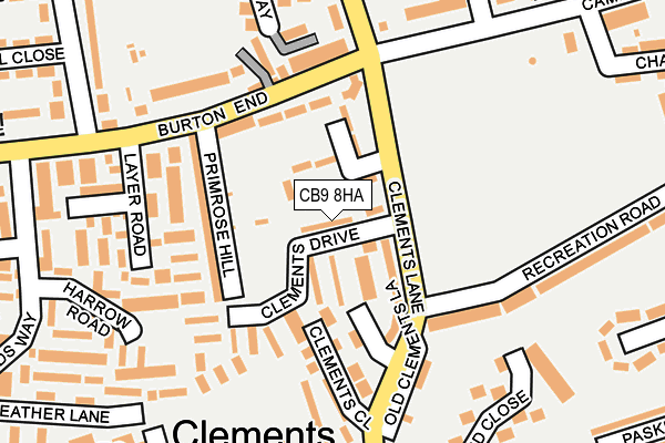 CB9 8HA map - OS OpenMap – Local (Ordnance Survey) CB9 8HA map - OS OpenMap – Local (Ordnance Survey)