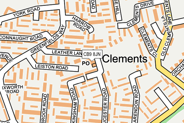CB9 8JN map - OS OpenMap – Local (Ordnance Survey) CB9 8JN map - OS OpenMap – Local (Ordnance Survey)