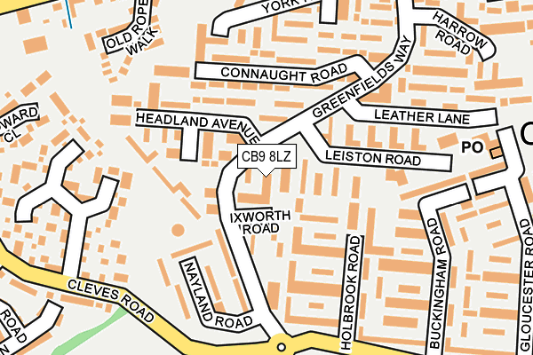 CB9 8LZ map - OS OpenMap – Local (Ordnance Survey) CB9 8LZ map - OS OpenMap – Local (Ordnance Survey)