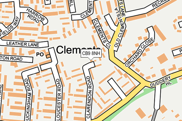 CB9 8NH map - OS OpenMap – Local (Ordnance Survey) CB9 8NH map - OS OpenMap – Local (Ordnance Survey)