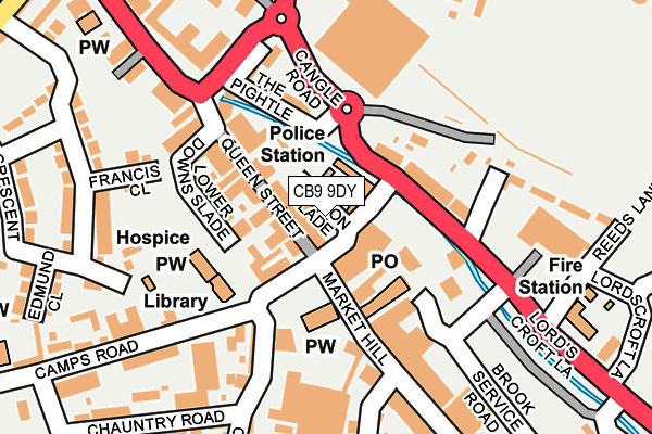 CB9 9DY map - OS OpenMap – Local (Ordnance Survey) CB9 9DY map - OS OpenMap – Local (Ordnance Survey)