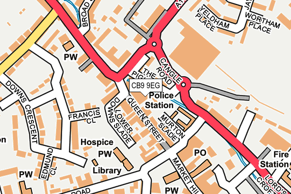 CB9 9EG map - OS OpenMap – Local (Ordnance Survey) CB9 9EG map - OS OpenMap – Local (Ordnance Survey)