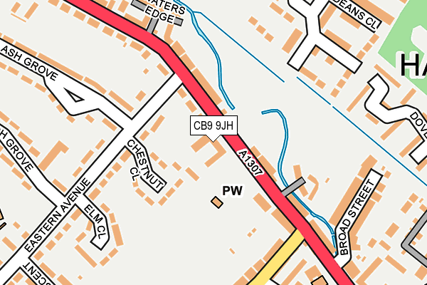 CB9 9JH map - OS OpenMap – Local (Ordnance Survey)