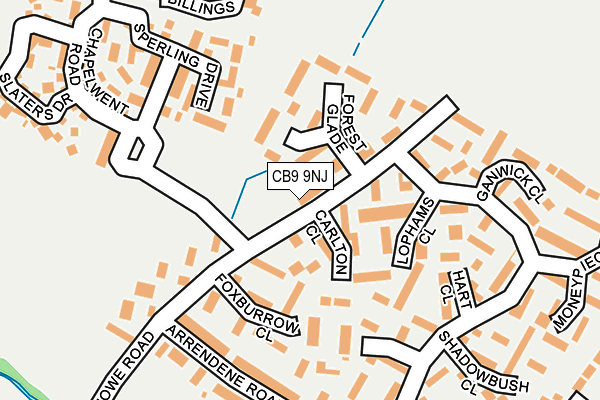 CB9 9NJ map - OS OpenMap – Local (Ordnance Survey) CB9 9NJ map - OS OpenMap – Local (Ordnance Survey)