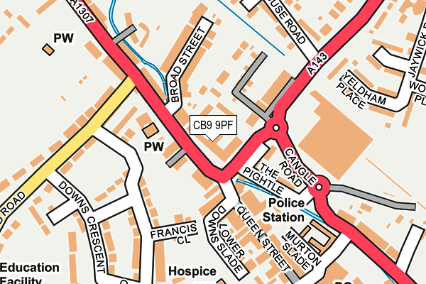 CB9 9PF map - OS OpenMap – Local (Ordnance Survey) CB9 9PF map - OS OpenMap – Local (Ordnance Survey)