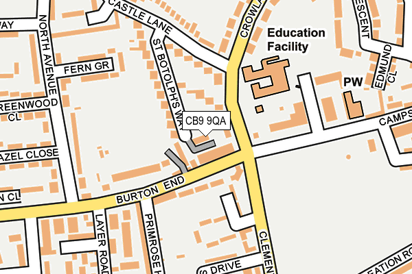 CB9 9QA map - OS OpenMap – Local (Ordnance Survey) CB9 9QA map - OS OpenMap – Local (Ordnance Survey)