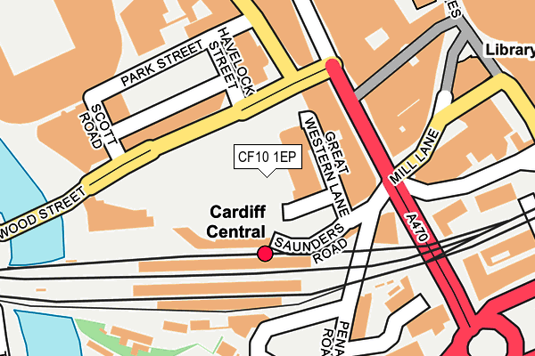 CF10 1EP map - OS OpenMap – Local (Ordnance Survey)