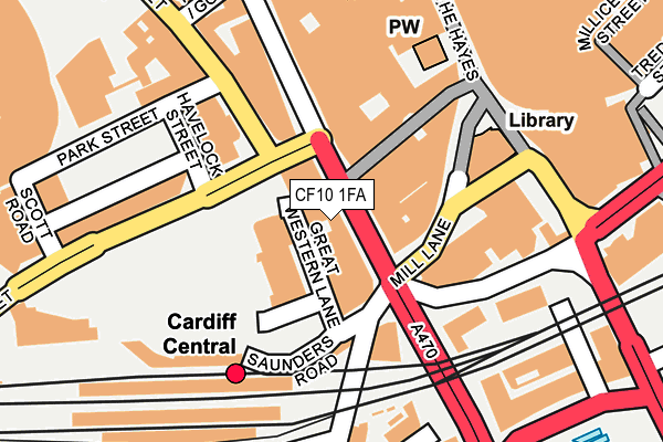 CF10 1FA map - OS OpenMap – Local (Ordnance Survey) CF10 1FA map - OS OpenMap – Local (Ordnance Survey)