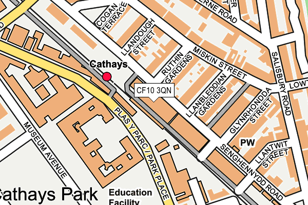 CF10 3QN map - OS OpenMap – Local (Ordnance Survey) CF10 3QN map - OS OpenMap – Local (Ordnance Survey)