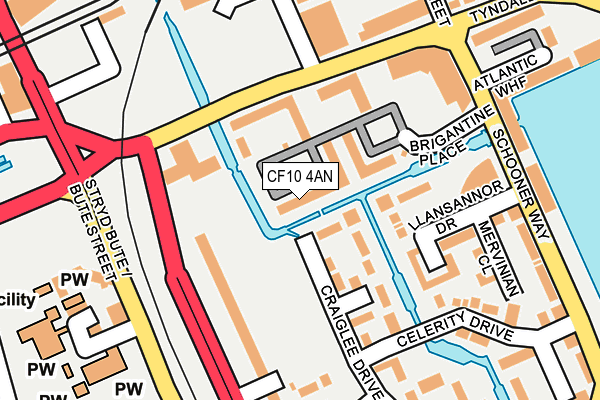 CF10 4AN map - OS OpenMap – Local (Ordnance Survey) CF10 4AN map - OS OpenMap – Local (Ordnance Survey)