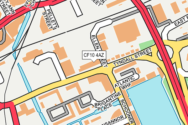 CF10 4AZ map - OS OpenMap – Local (Ordnance Survey) CF10 4AZ map - OS OpenMap – Local (Ordnance Survey)