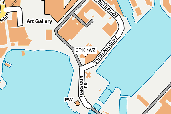 CF10 4WZ map - OS OpenMap – Local (Ordnance Survey) CF10 4WZ map - OS OpenMap – Local (Ordnance Survey)