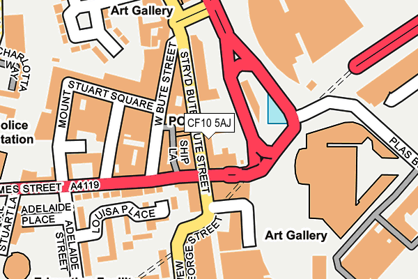 CF10 5AJ map - OS OpenMap – Local (Ordnance Survey) CF10 5AJ map - OS OpenMap – Local (Ordnance Survey)