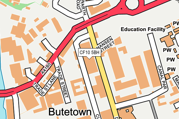 CF10 5BH map - OS OpenMap – Local (Ordnance Survey) CF10 5BH map - OS OpenMap – Local (Ordnance Survey)