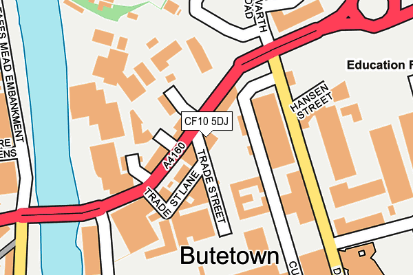 CF10 5DJ map - OS OpenMap – Local (Ordnance Survey) CF10 5DJ map - OS OpenMap – Local (Ordnance Survey)