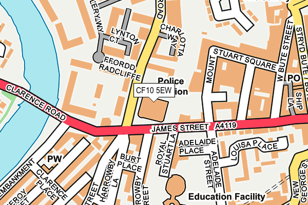 CF10 5EW map - OS OpenMap – Local (Ordnance Survey) CF10 5EW map - OS OpenMap – Local (Ordnance Survey)