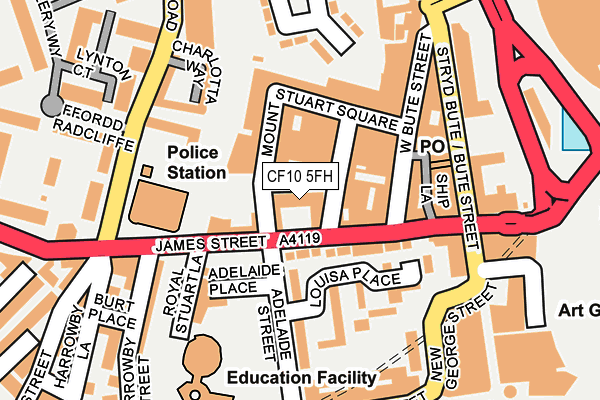 CF10 5FH map - OS OpenMap – Local (Ordnance Survey) CF10 5FH map - OS OpenMap – Local (Ordnance Survey)