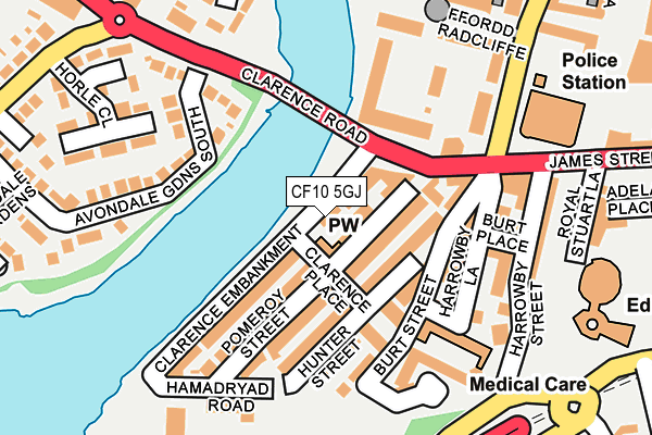 CF10 5GJ map - OS OpenMap – Local (Ordnance Survey) CF10 5GJ map - OS OpenMap – Local (Ordnance Survey)