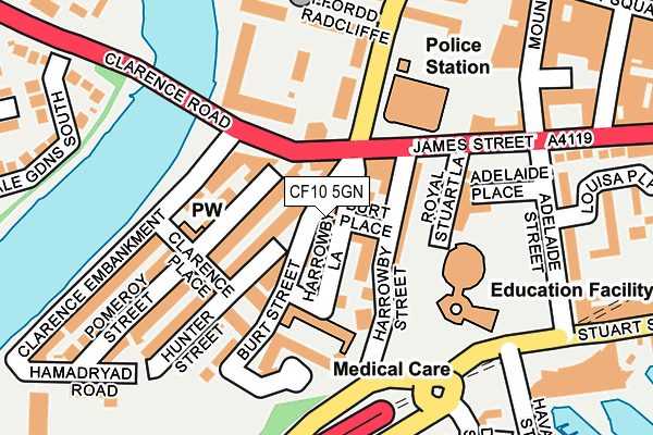 CF10 5GN map - OS OpenMap – Local (Ordnance Survey) CF10 5GN map - OS OpenMap – Local (Ordnance Survey)