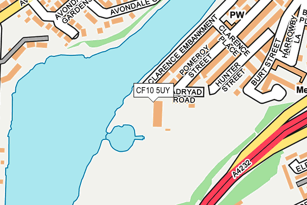 CF10 5UY map - OS OpenMap – Local (Ordnance Survey) CF10 5UY map - OS OpenMap – Local (Ordnance Survey)
