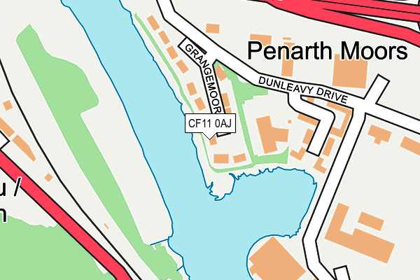 CF11 0AJ map - OS OpenMap – Local (Ordnance Survey)