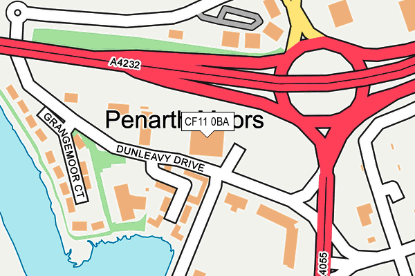 CF11 0BA map - OS OpenMap – Local (Ordnance Survey) CF11 0BA map - OS OpenMap – Local (Ordnance Survey)